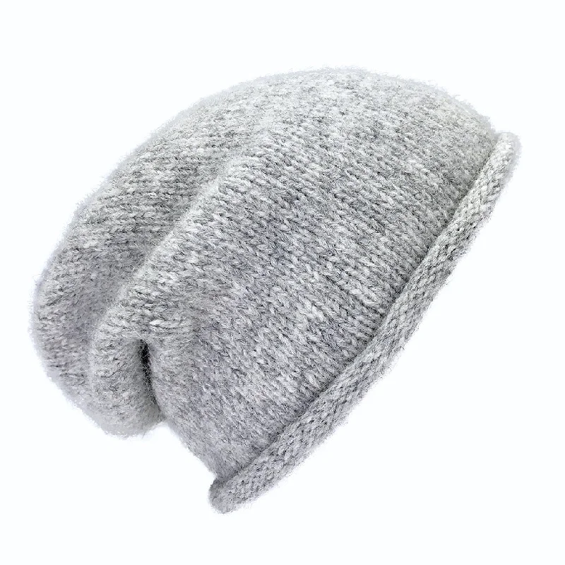 Headbands for comfort fit-Gray Essential Knit Alpaca Beanie by SLATE + SALT