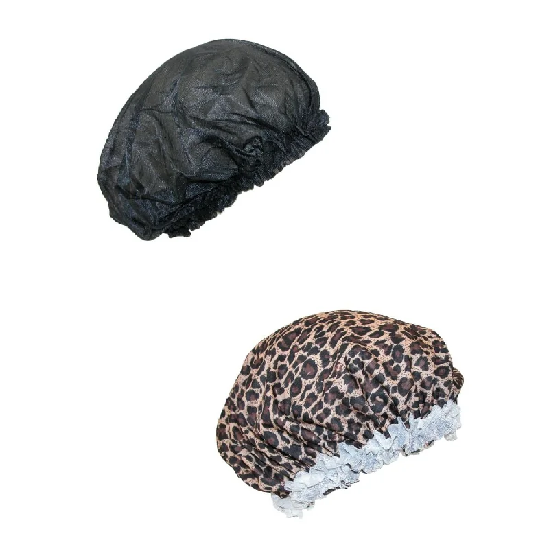 womens hats for comfortable wear-Women's Satin Hair Roller Sleep Cap Cover (2 Pack)