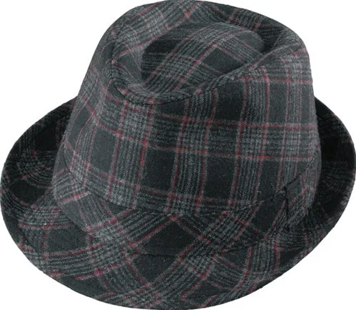 Headbands for sweat control-Henschel Plaid Rat Pack Hat