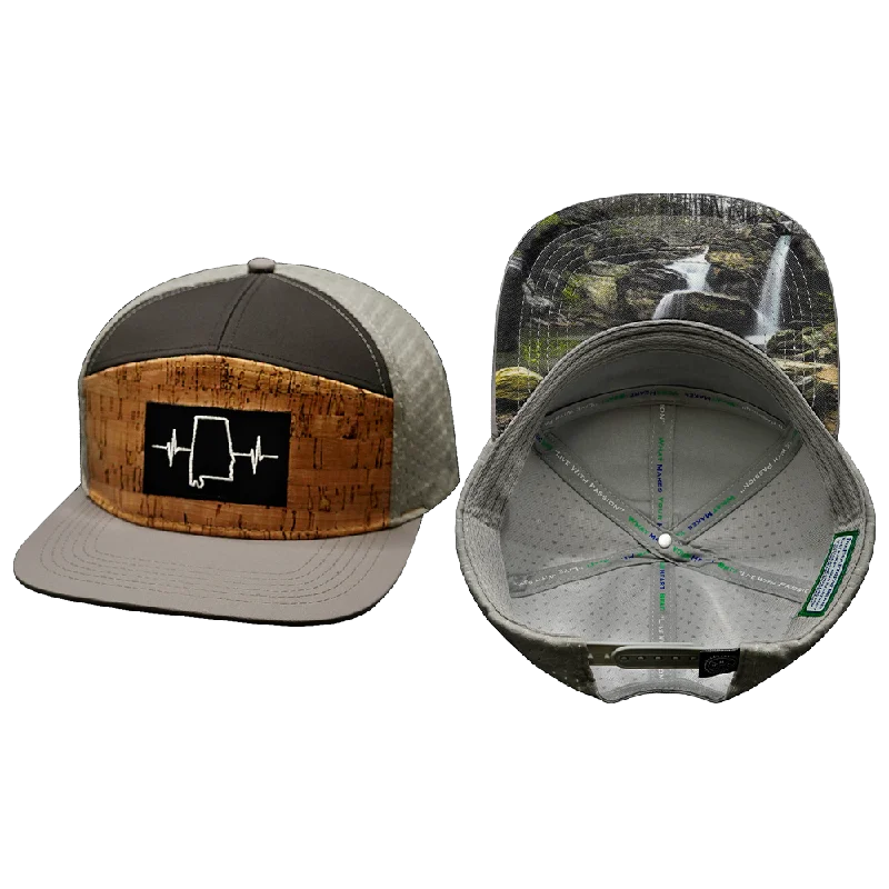 Headbands for athletes-Alabama Hat | Flat Bill | Cork - Gray - Charcoal