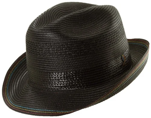 Headbands with adjustable fit-Carlos Santana Smooth Fedora Hat