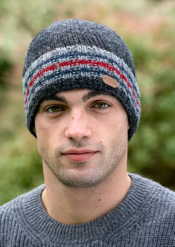 Headbands for basketball-Men's Rib Pullon Hat | Charcoal Grey