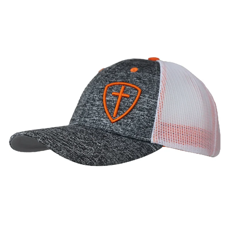 Beanies with protective fit-Kerusso Mens Cap Gray Cross Shield