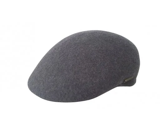 slouchy wool berets-  Jacaru Hats Aston Wool Drivers Cap - Grey