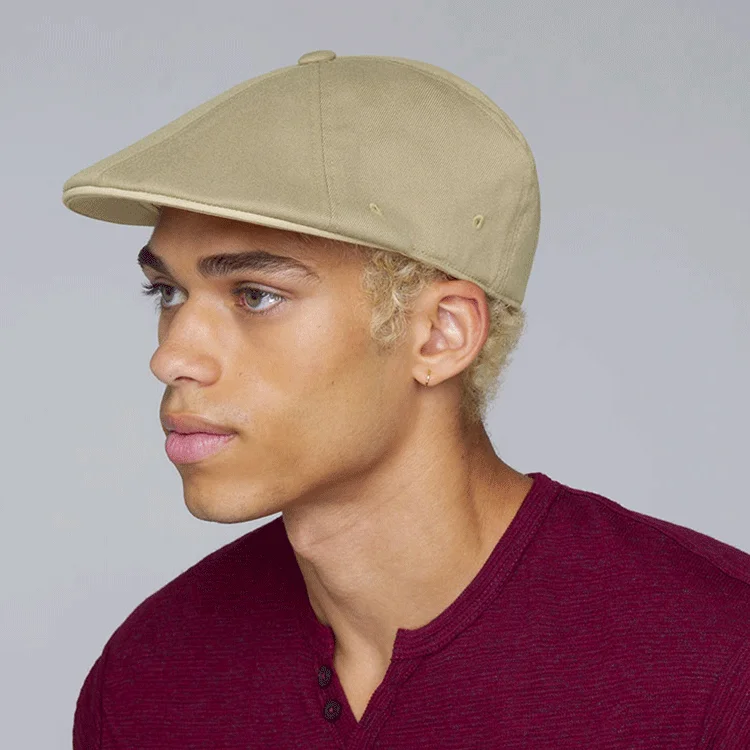 knitted wool hats for cold weather-  Kangol 504 Wool Flexfit - Taupe