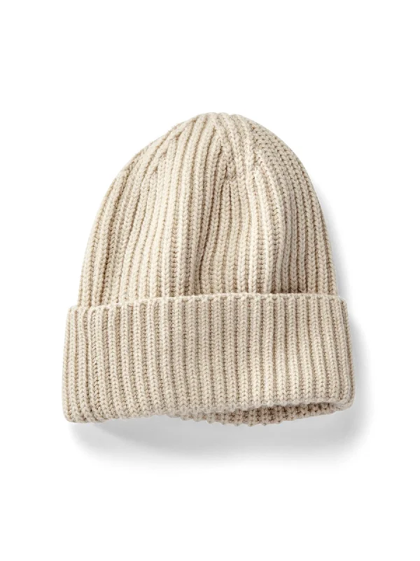 Beanies for trendy winter styles-Cashmere Cuff Knit Hat