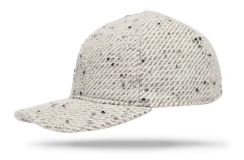 wool hats for fashion accessories-  Wool Baseball Cap- Snow Speckle