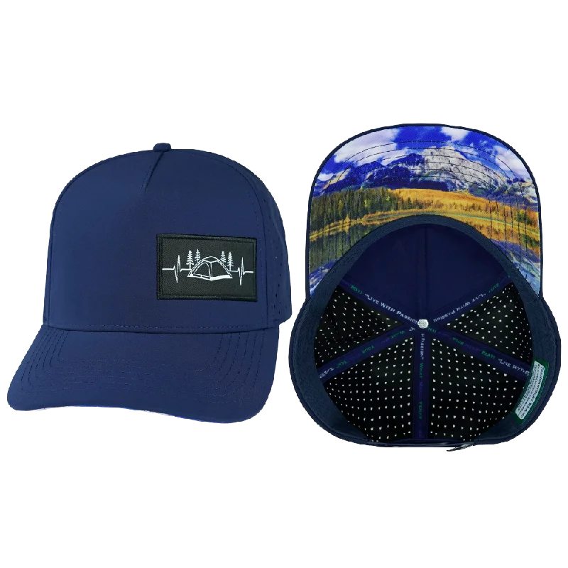 Beanies with multi-color patterns-Camping Hat | Trucker Hat | Royal Blue