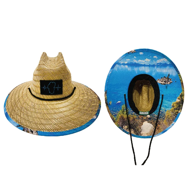 sun hat with moisture-wicking fabric-Tahoe Straw | Sun Hat | Glass