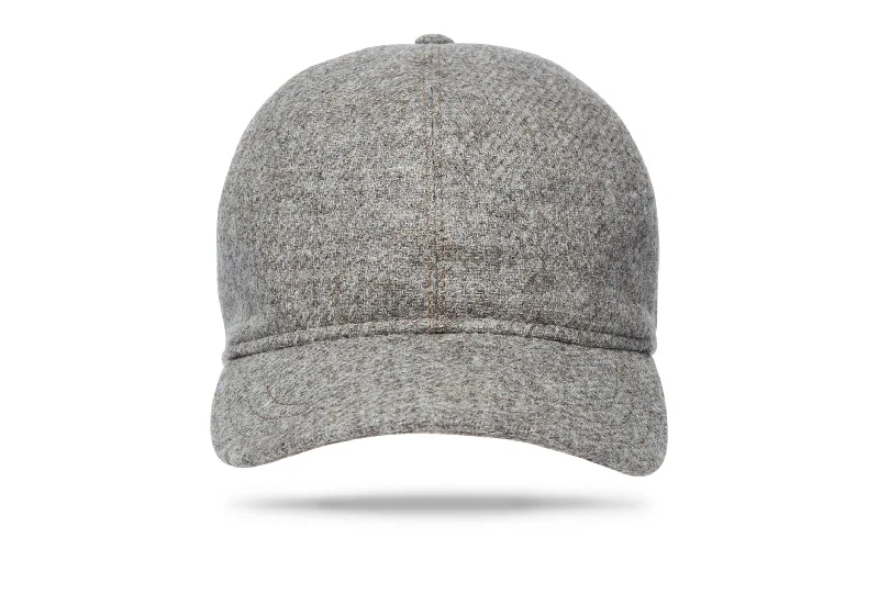 classic wool beret hats-  Wool Baseball Cap - Grey