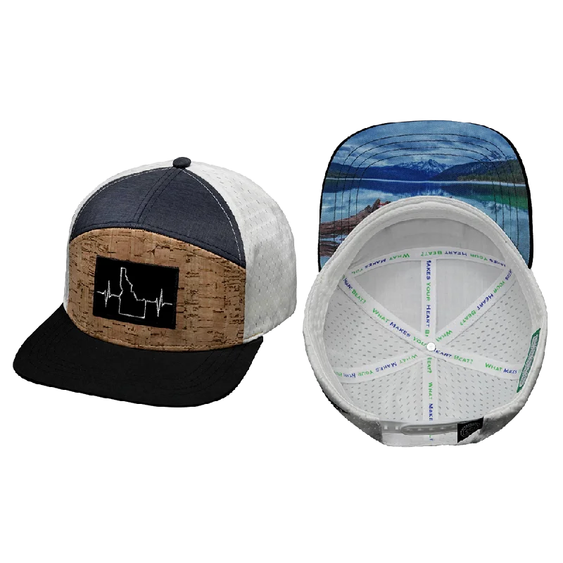 Headbands for team sports-Idaho Hat | Flat Bill | Cork - Black - Navy - White