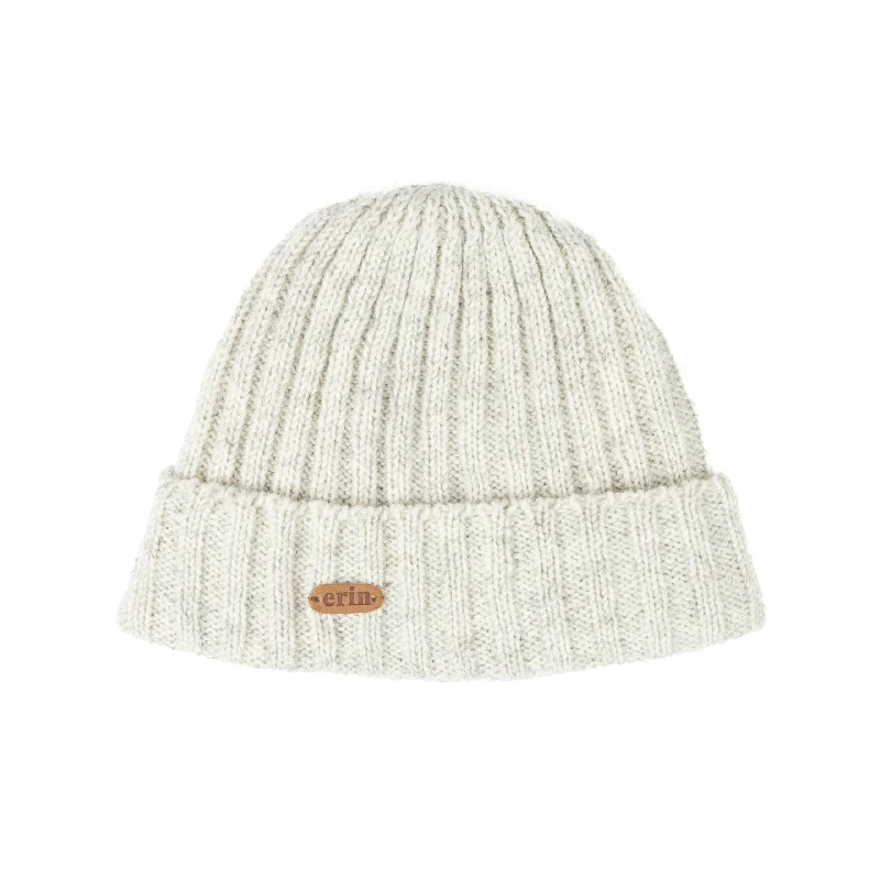 Beanies for men and women-Rib Pullon Hat Turnup | Oatmeal