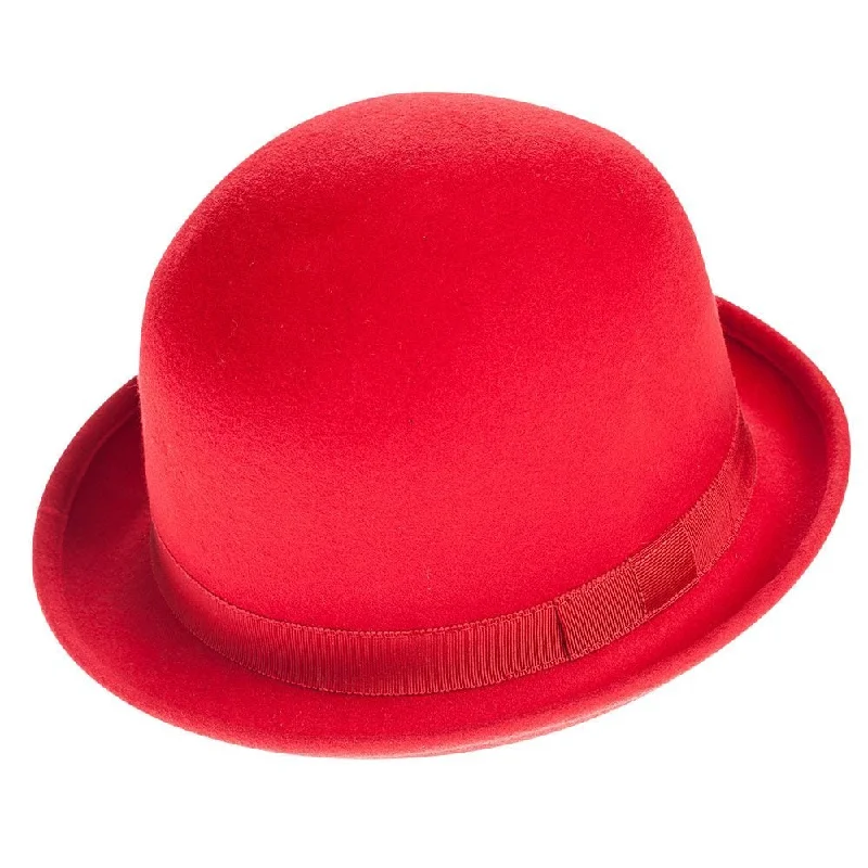 Beanies with fleece lining-Melbourne Hats Bowler Hat - Red