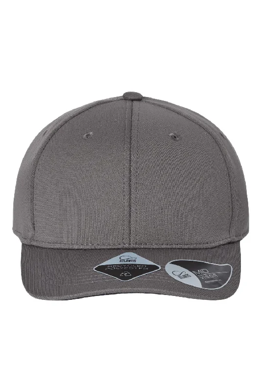 mens hats for golf courses-Atlantis Headwear Mens Sustainable Honeycomb Adjustable Hat - Dark Grey