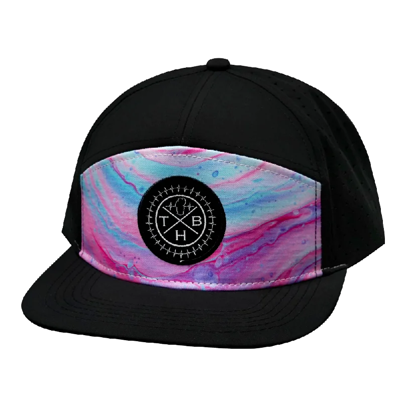 Beanies for sports and fashion-THB Hat | Flat Bill | Liquid Pink - Black