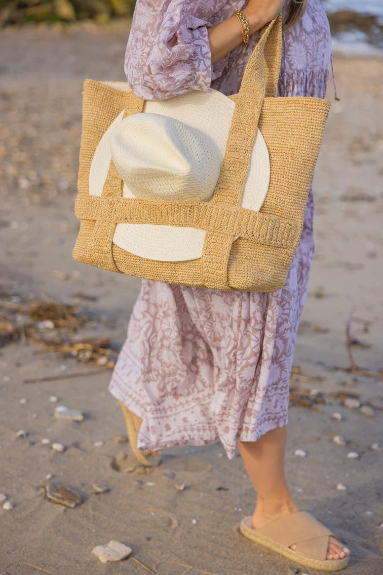 Headbands with ear protection-Hat Attack The Original Straw Traveler Bag - Natural Solid