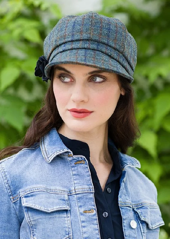 Headbands with logo design-Mucros Newsboy Cap | Green Plaid