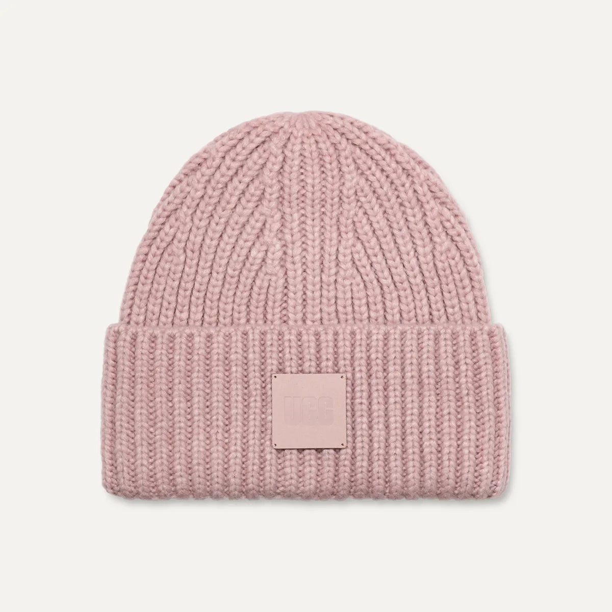 Beanies for layering-Chunky Rib Beanie in Mauve