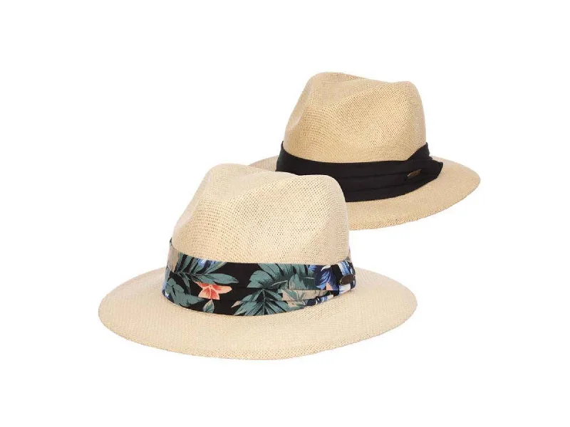 Beanies for snow adventures-B "Panama Jack MACK" Matte Toyo Safari Hat, Style# PJ203