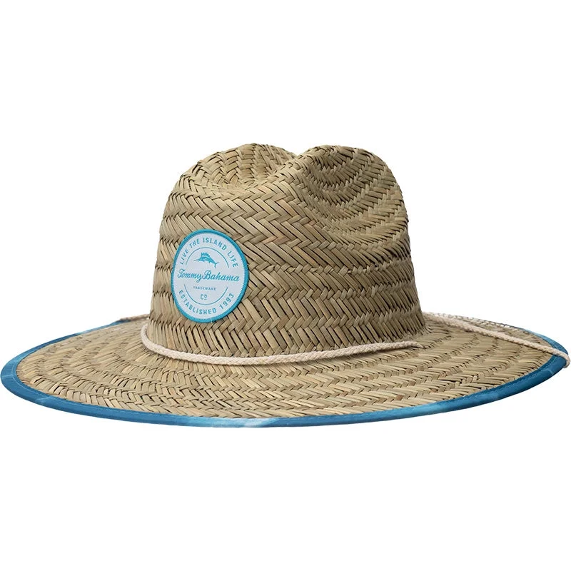 Beanies with hand-knit design-Tommy Bahama Fautaua Rush Straw Lifeguard Hat