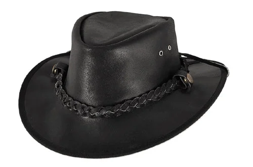 Beanies for cold weather fashion-Bullhide Cessnock Leather Outback Hat