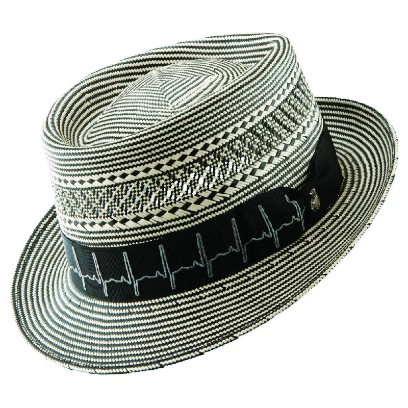 Beanies for layering with sweaters-Carlos Santana Healer Shantung Pork Pie Hat