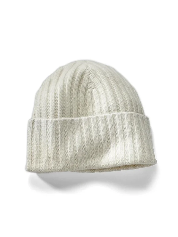 Headbands for elegant looks-Eric Cashmere Rib Knit Hat