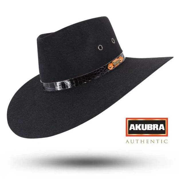 Beanies with winter-proof fabric-Akubra Territory Hat - Black