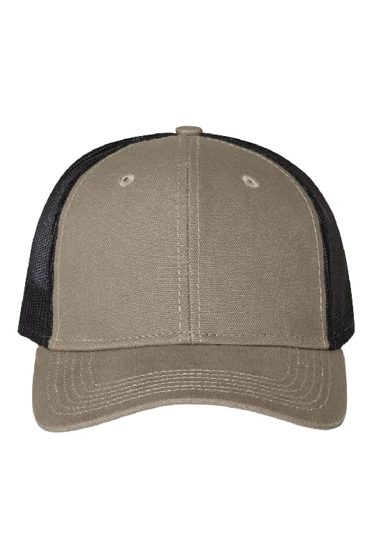 mens hats baseball-Dri Duck Mens Hudson Moisture Wicking Snapback Trucker Hat - Gravel Grey