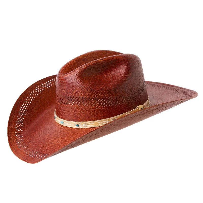 Beanies with playful patterns-Renegade Florence Straw Cowgirl Hat