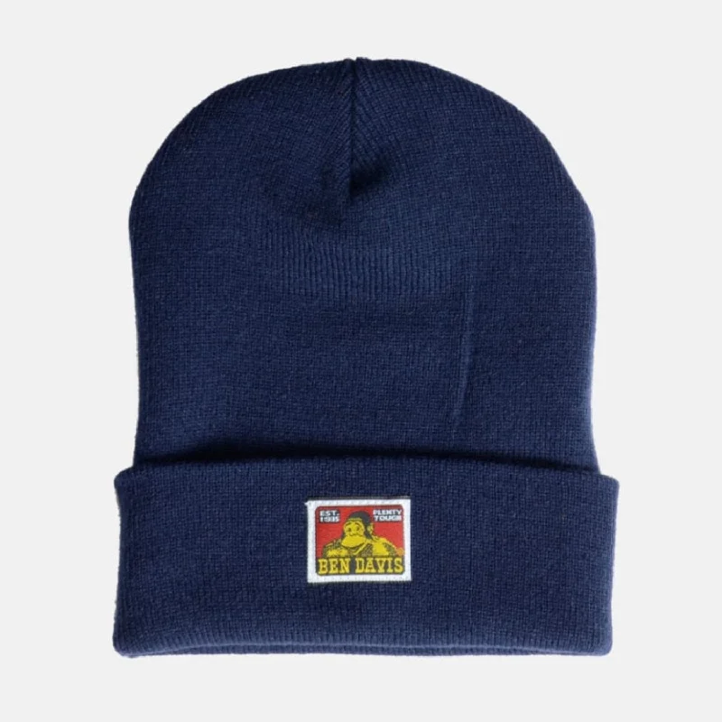 Beanies for exercise-Ben Davis Logo Patch Beanie