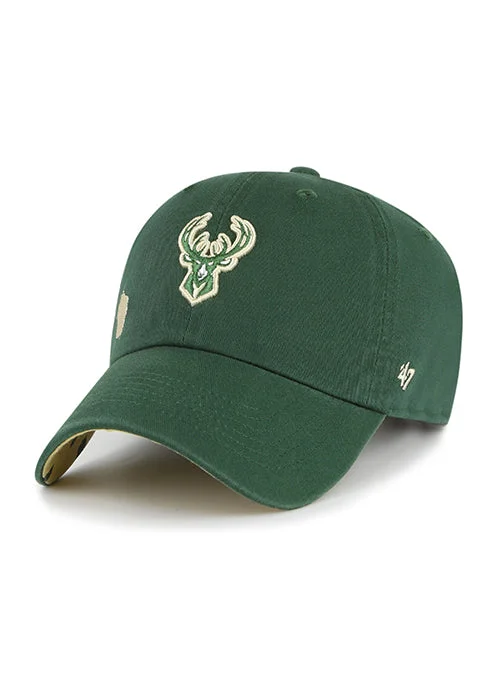 womens comfortable beanie hats-Women's '47 Brand Clean Up Confetti Milwaukee Bucks Adjustable Hat