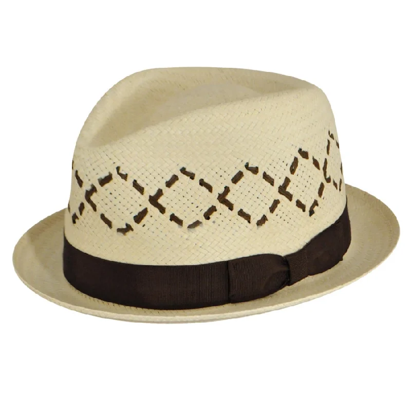 Beanies with ultimate warmth-Pantropic Sammy Stingy Brim Straw Fedora