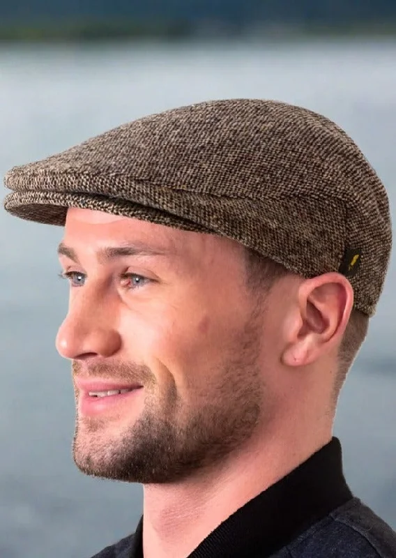 Beanies with unisex designs-Donegal Tweed Brown Irish Cap