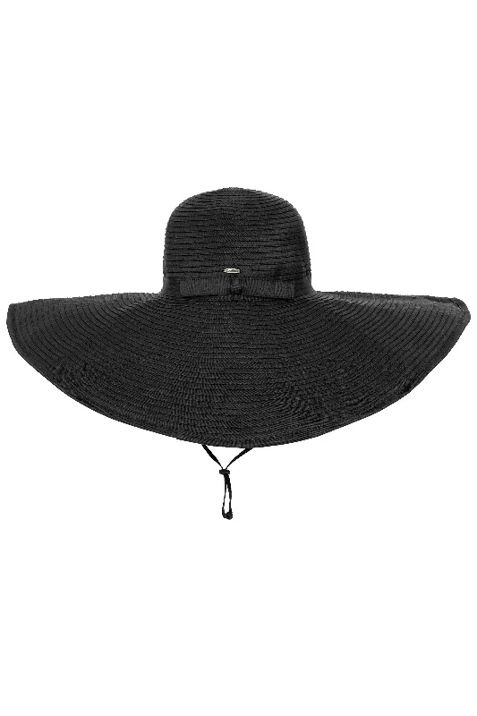 Beanies for layering with coats-Shelby Shapeable Poolside Hat | Black