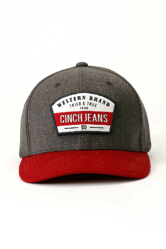 Headbands for everyday use-CINCH JEANS LOGO FITTED CAP- RED