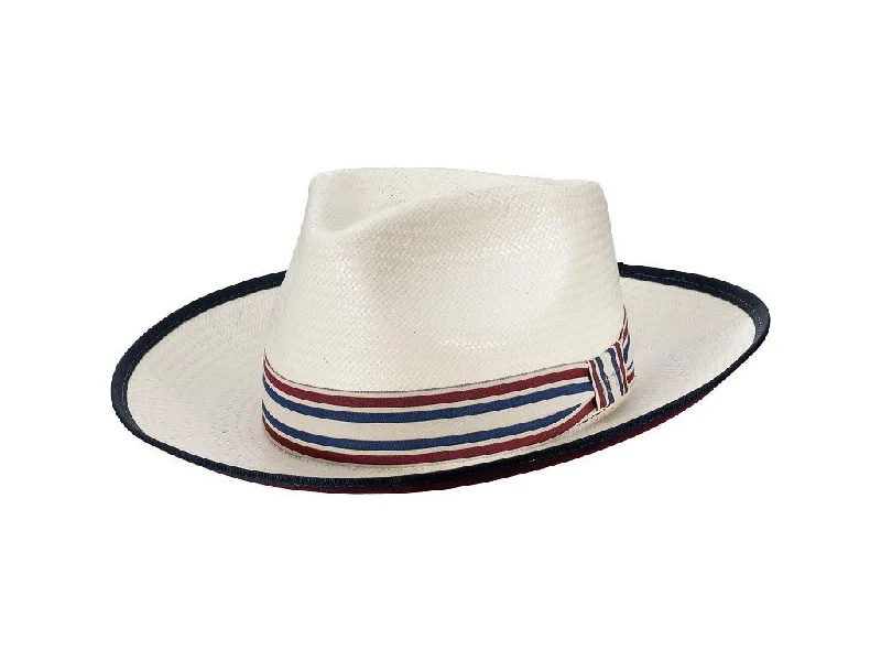 Headbands with pearls-Biltmore Metro Toyo Straw Fedora with Accent Underbrim