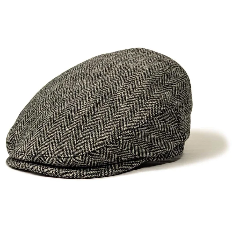 casual wool hats-  Saint Martin – Wool Herringbone Ivy Cap