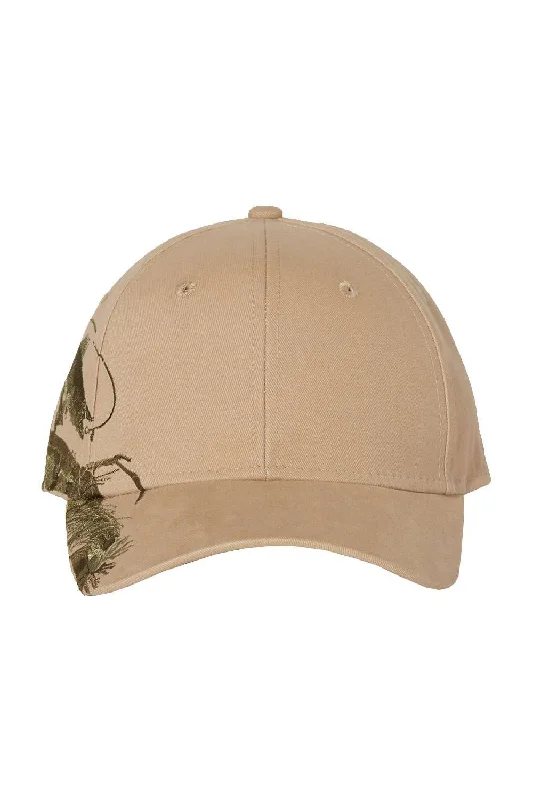 mens hats for beach-Dri Duck Mens Walleye Adjustable Hat - Dark Khaki