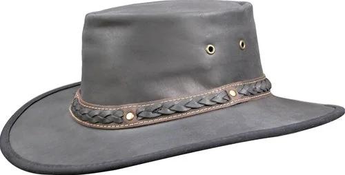 Headbands for bridal wear-Rocky Mountain Outback Leather Hat