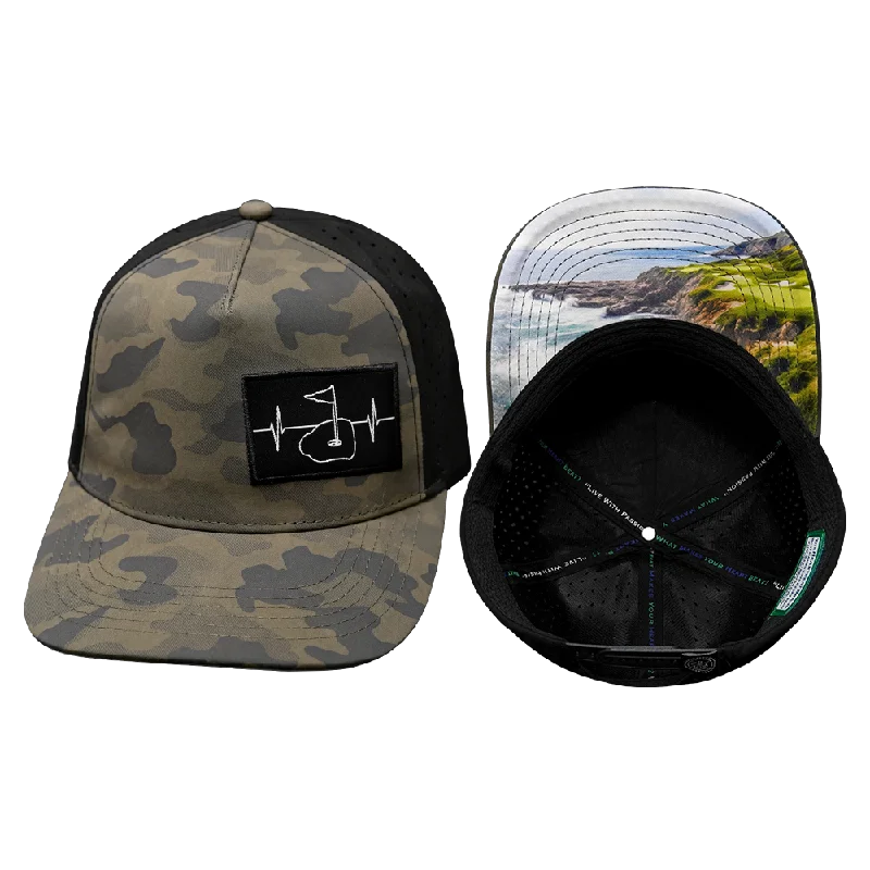 Beanies with high-quality fabrics-Golf  Hat | Trucker Hat | Soft Charcoal Camo - Black