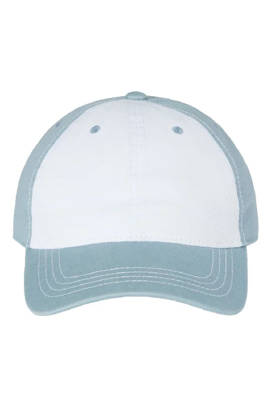 mens hats functional design-Cap America Mens Relaxed Adjustable Dad Hat - White/Smoke Blue