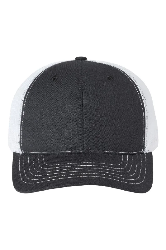 mens hats for cold weather-Classic Caps Mens USA Made Snapback Trucker Hat - Black/White