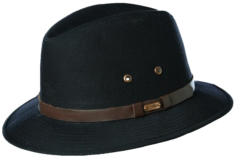 Wide headbands-Stetson Gable Cotton Fedora Hat