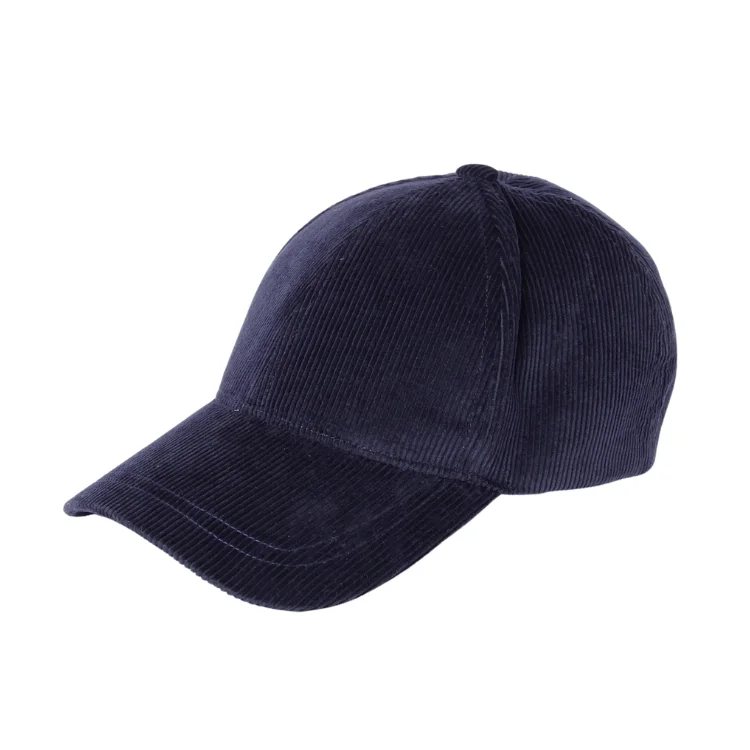 Beanies with sophisticated look-Mossant Paris Remi Corduroy Cap - Midnight Navy