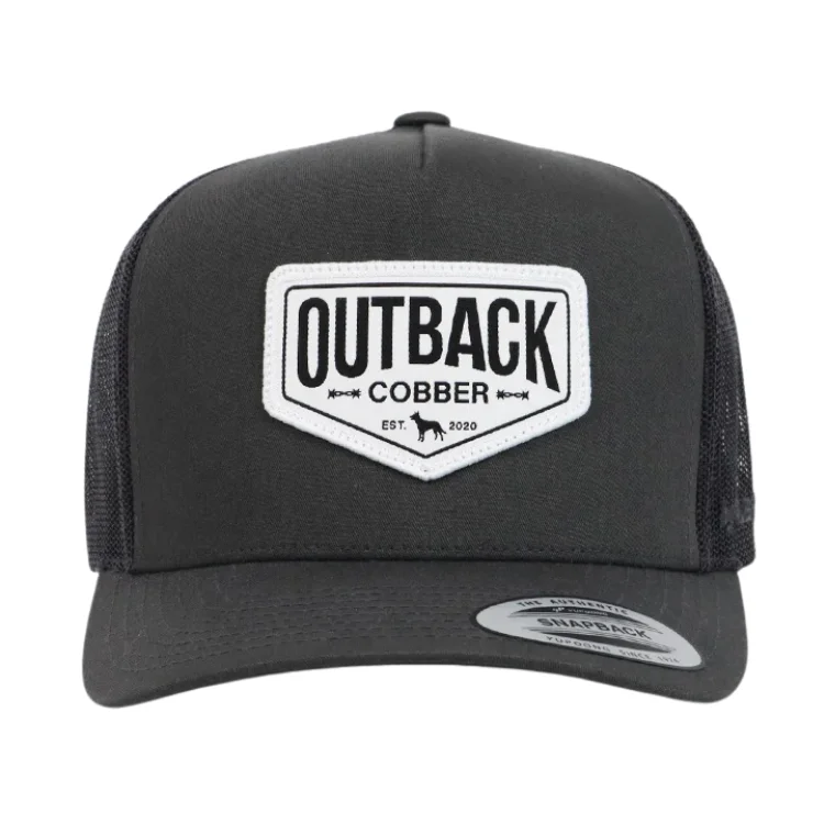 Beanies for every occasion in winter-Outback Cobber Winton Trucker Cap - Charcoal