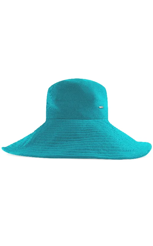 Beanies for trendy cool-weather fashion-Brittany Beach Hat | Tahitian Teal