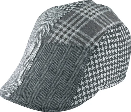 Beanies with protective fit-Henschel European Patchwork Duckbill Cap