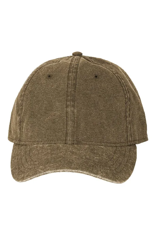 mens hats outdoor-ready design-Dri Duck Mens Outland Pigment Print Moisture Wicking Adjustable Hat - Field Khaki