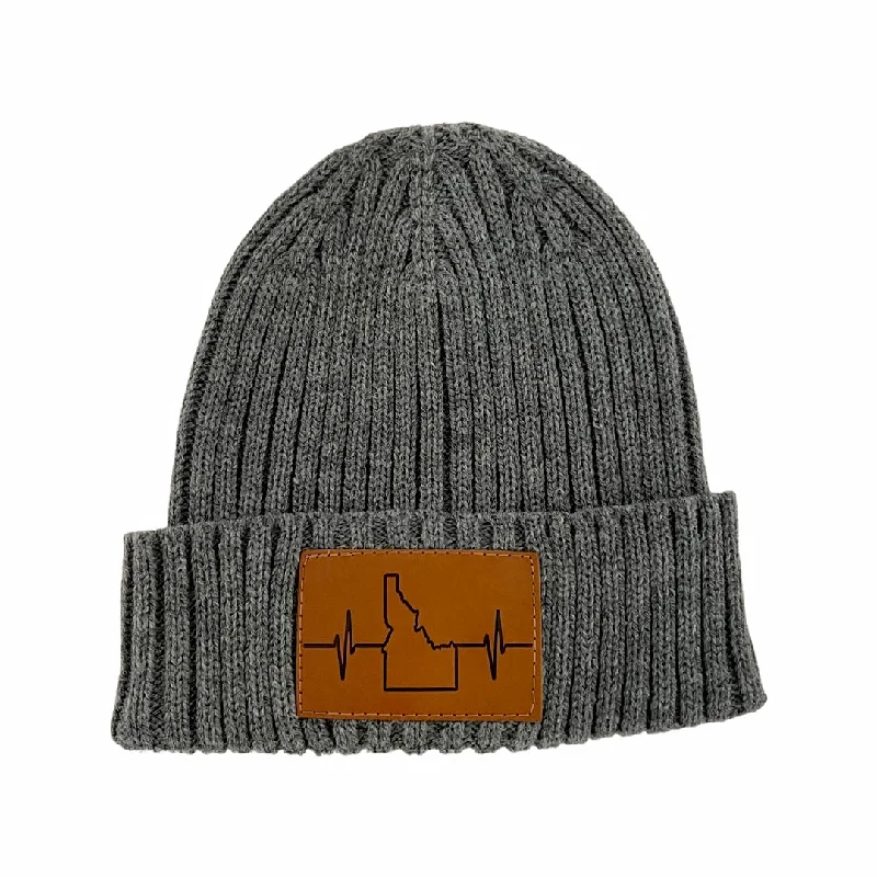 Beanies with performance details-Idaho Beanie | Ribbed Cuff | Gray